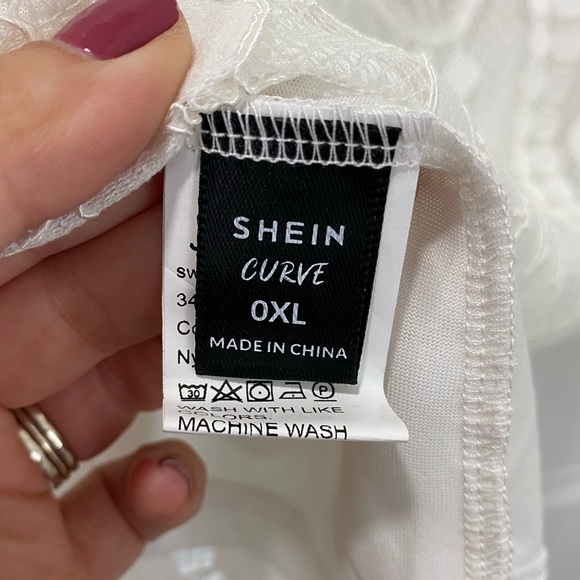 Women’s SHEIN Curve White Lace Dress; Plus Size 0XL; NWT NEVER WORN - Picture 2 of 4